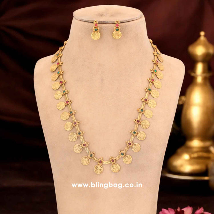 Golden Aaradhyi Temple Jewellery Set - New Arrival