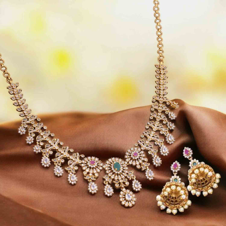 Golden Abhasa Antique Jewellery Set- New Arrival