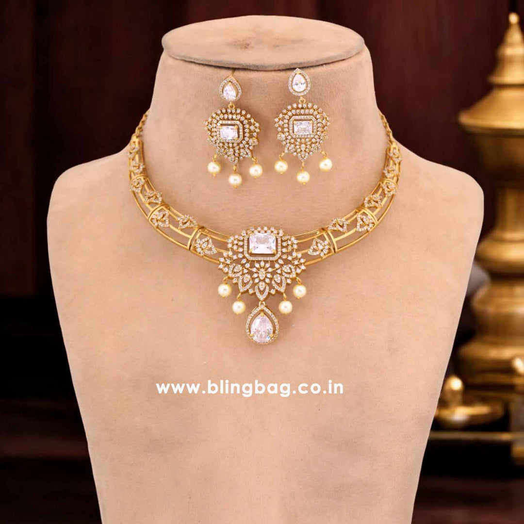 Golden Abhigri Hasli Antique Jewellery Set- New Arrival