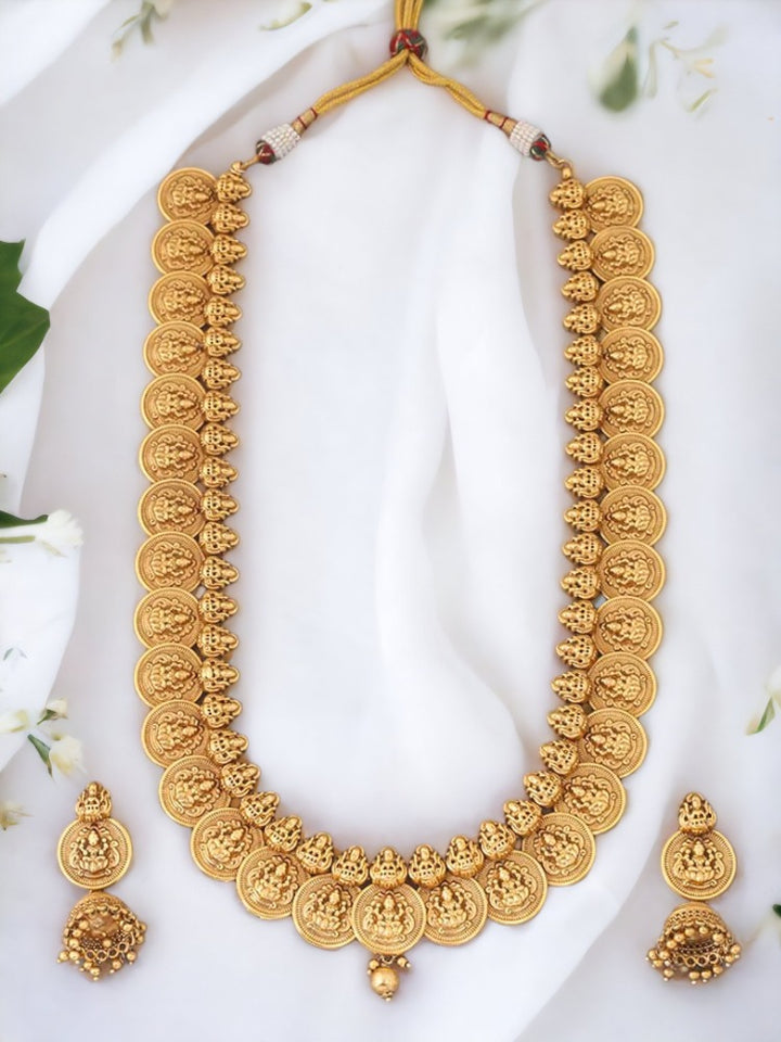 Golden Abhira Temple Jewellery Set