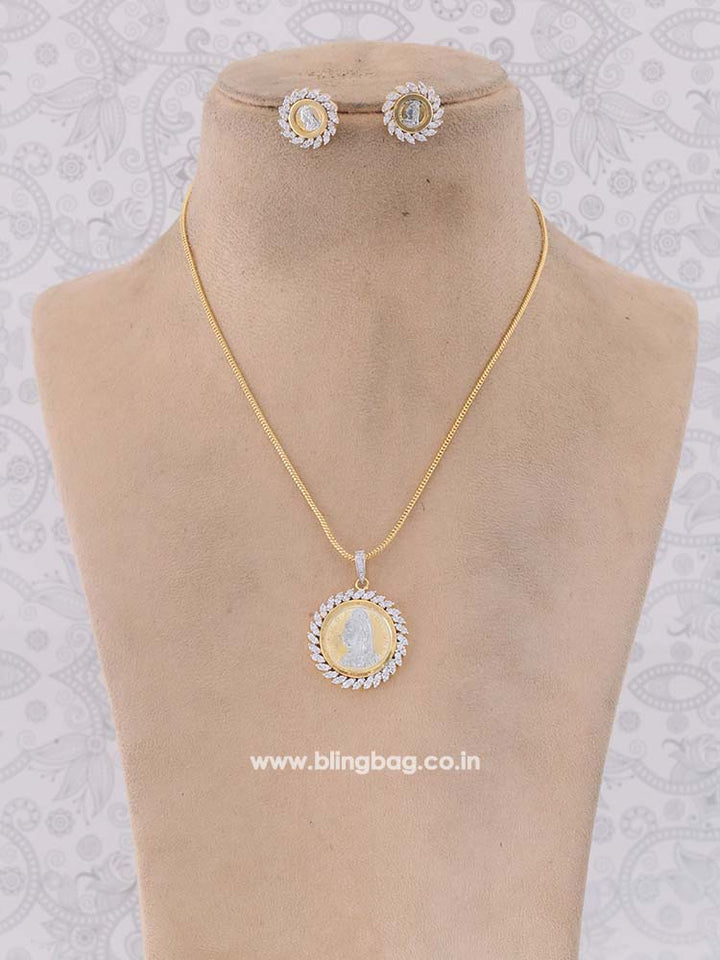 Golden Adalira Pendant Set