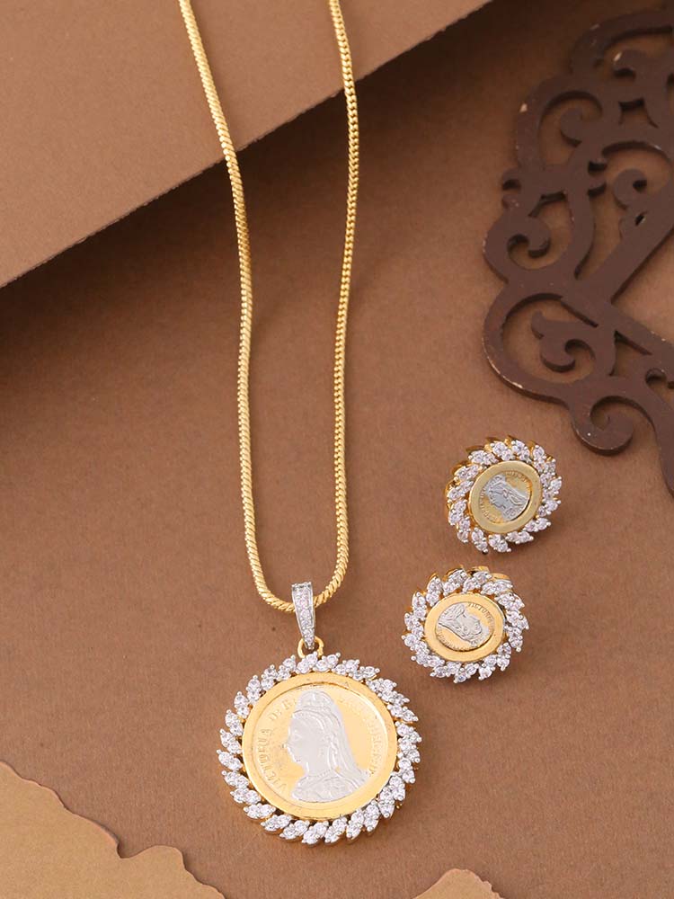 Golden Adalira Pendant Set