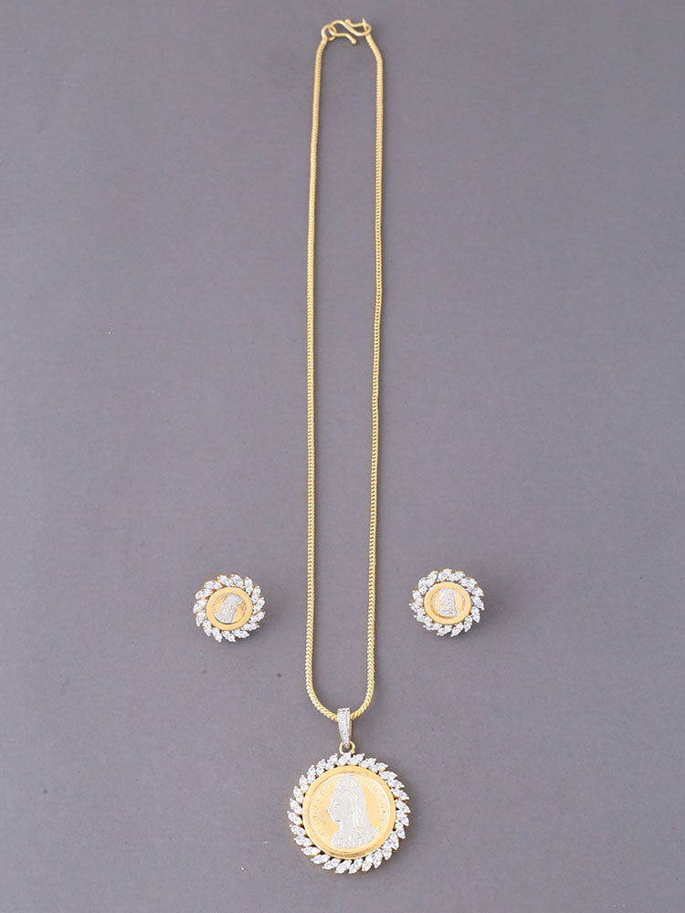 Golden Adalira Pendant Set