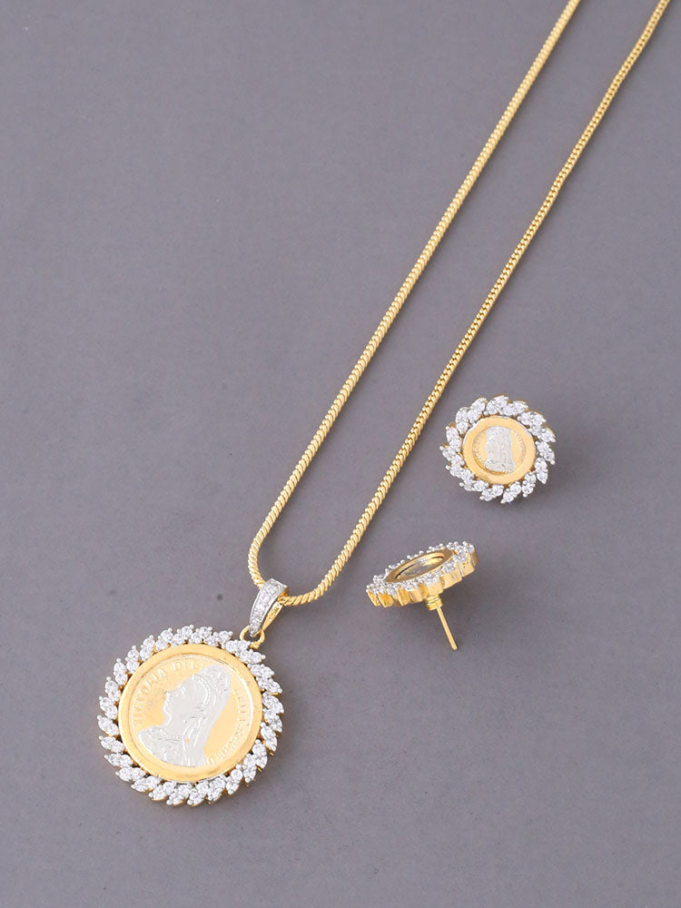 Golden Adalira Pendant Set