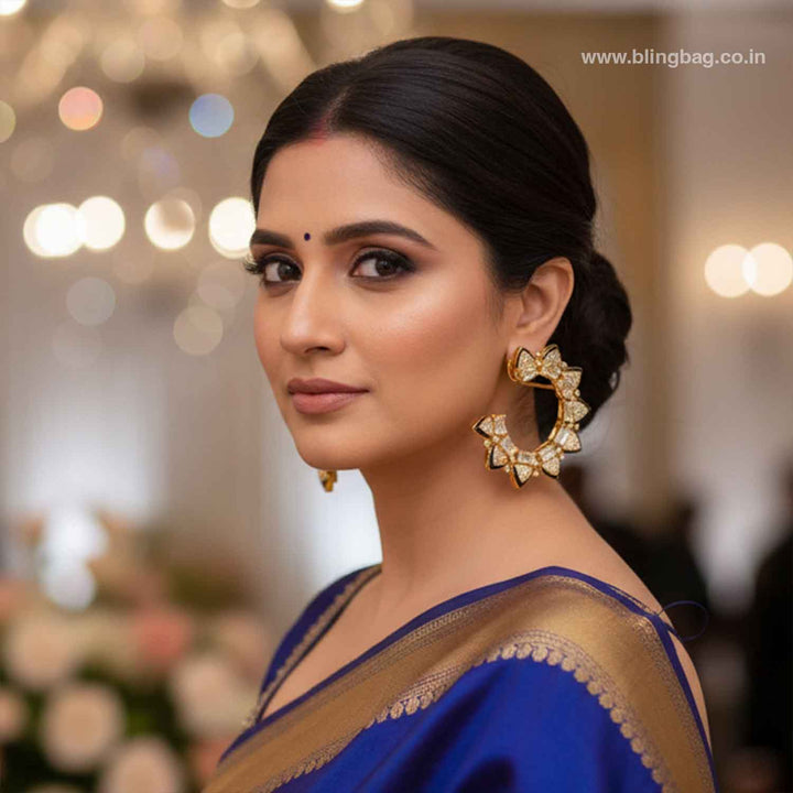 Golden Adeli Zirconia Studs