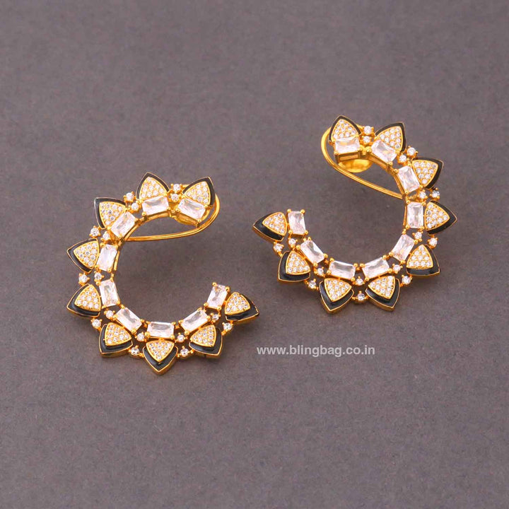 Golden Adeli Zirconia Studs