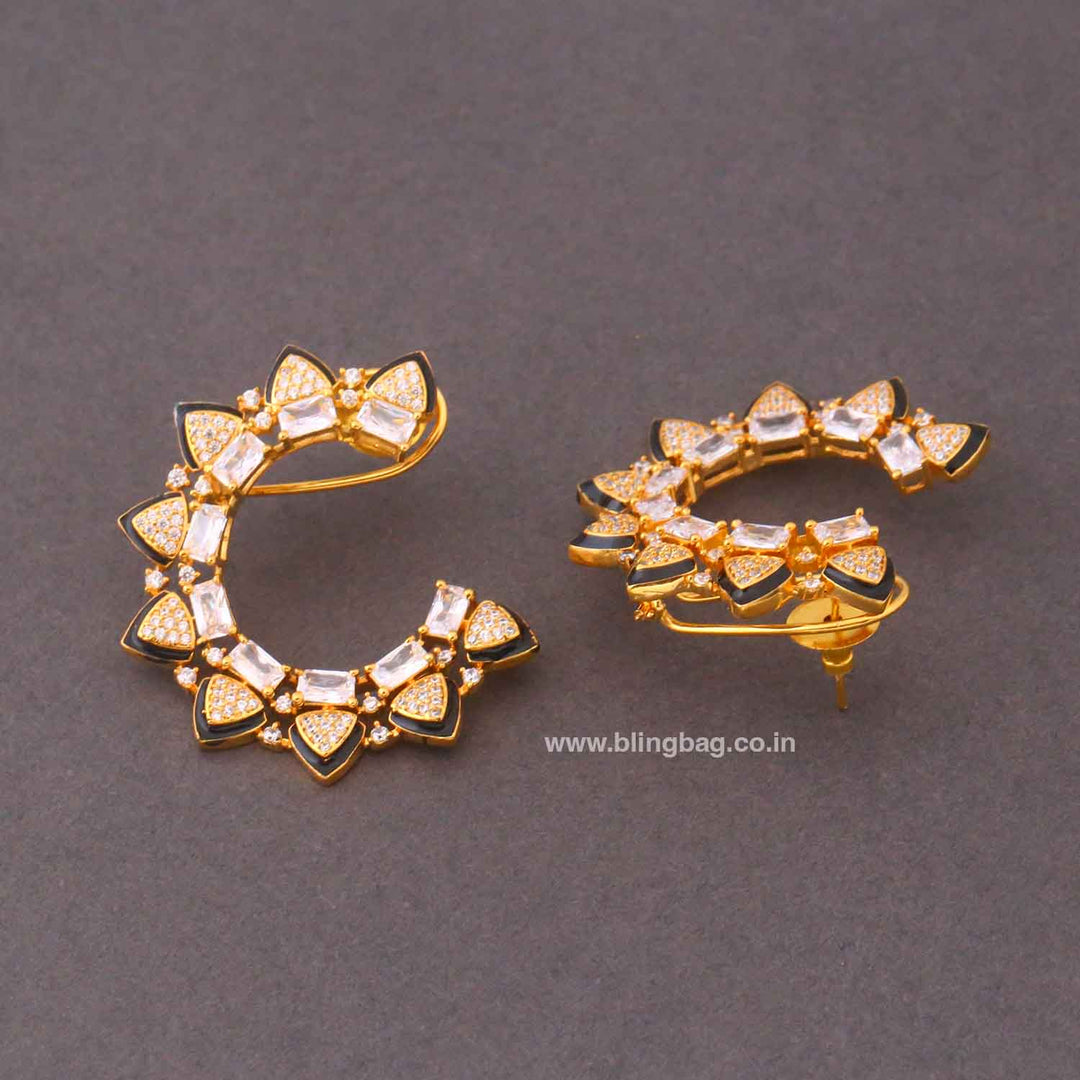 Golden Adeli Zirconia Studs