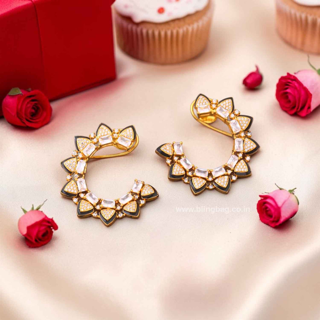 Golden Adeli Zirconia Studs