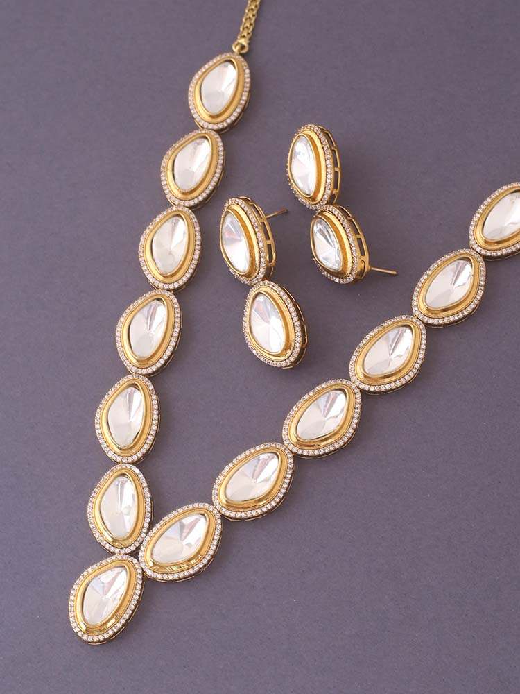 Golden Adly Zirconia Jewellery Set