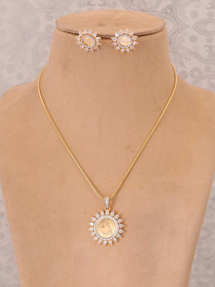 Golden Adoncia Pendant Set