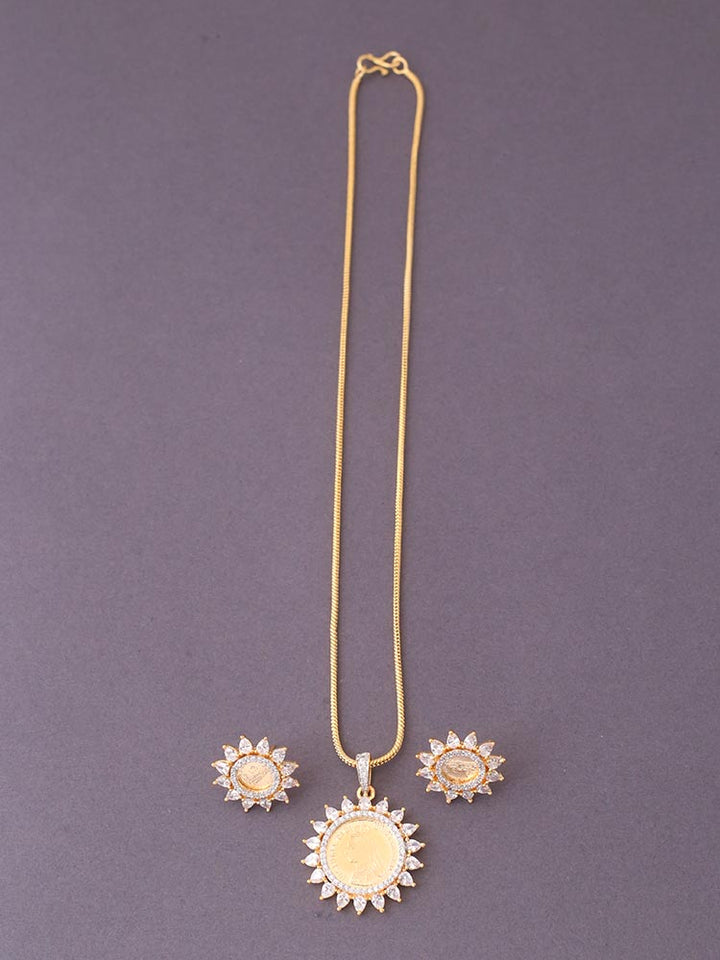 Golden Adoncia Pendant Set