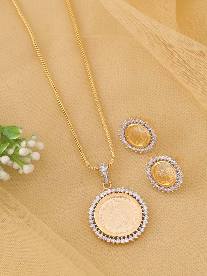 Set Designs Gold Ginni Locket Ginni Pendant Set Gold Ginni Pendant