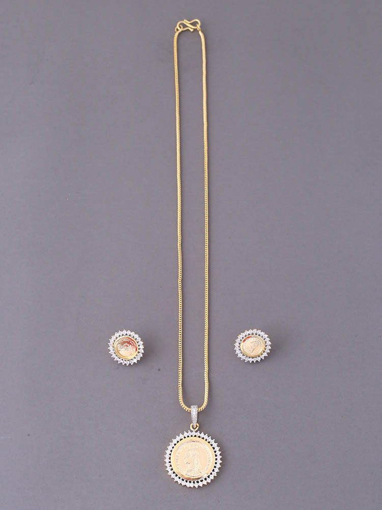 Golden Aelina Pendant Set