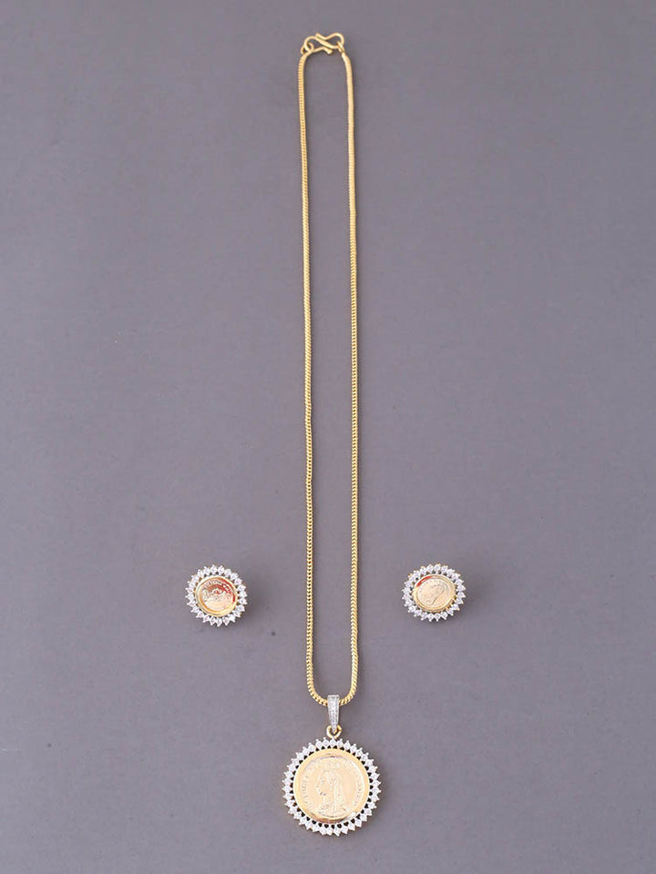 Golden Aelina Pendant Set