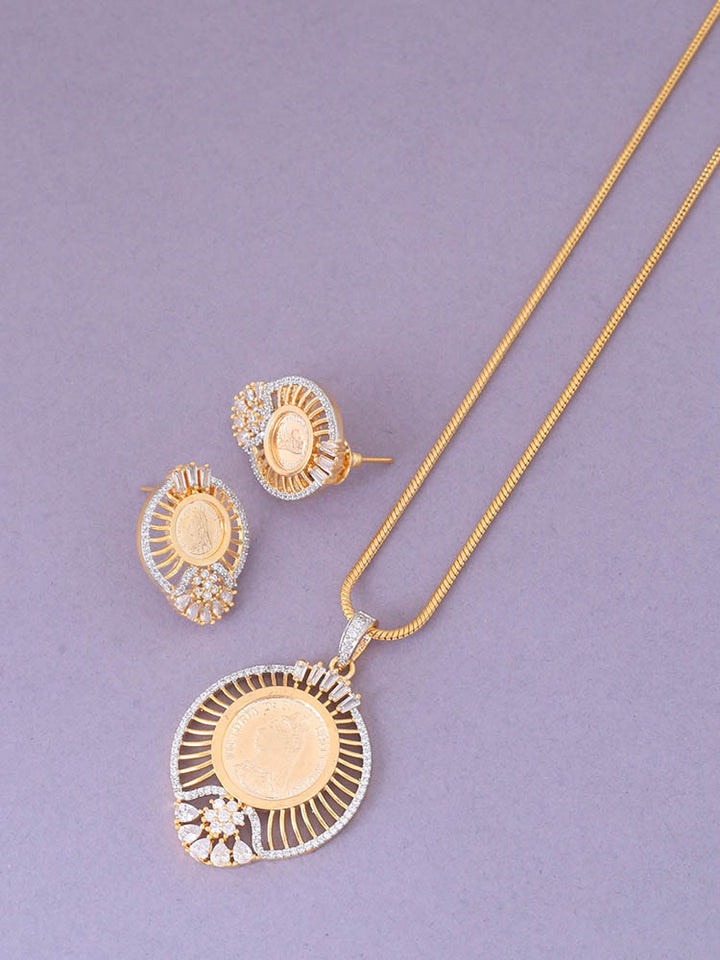Golden Aeriola Pendant Set