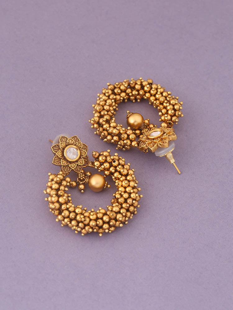 Golden Agneya Temple Studs
