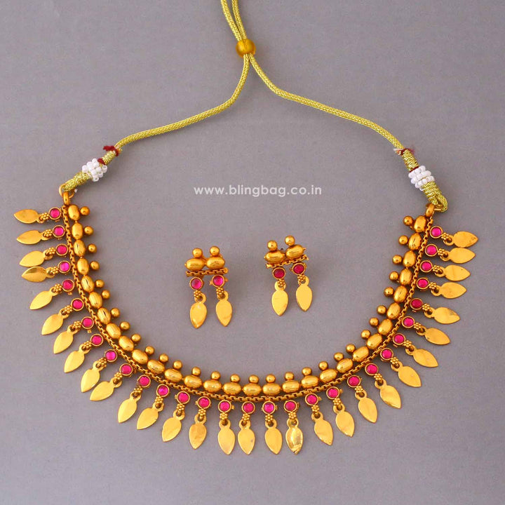Golden Ahalya Antique Jewellery Set- New Arrival