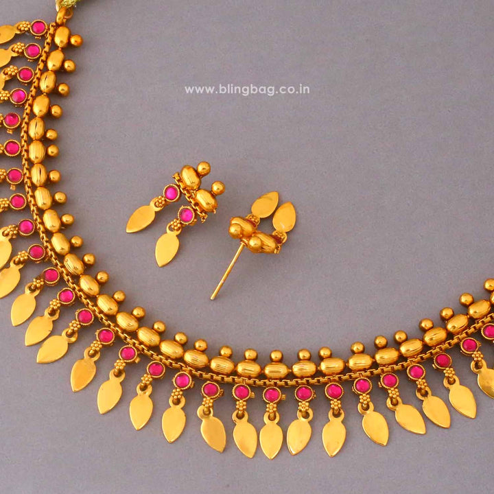 Golden Ahalya Antique Jewellery Set- New Arrival