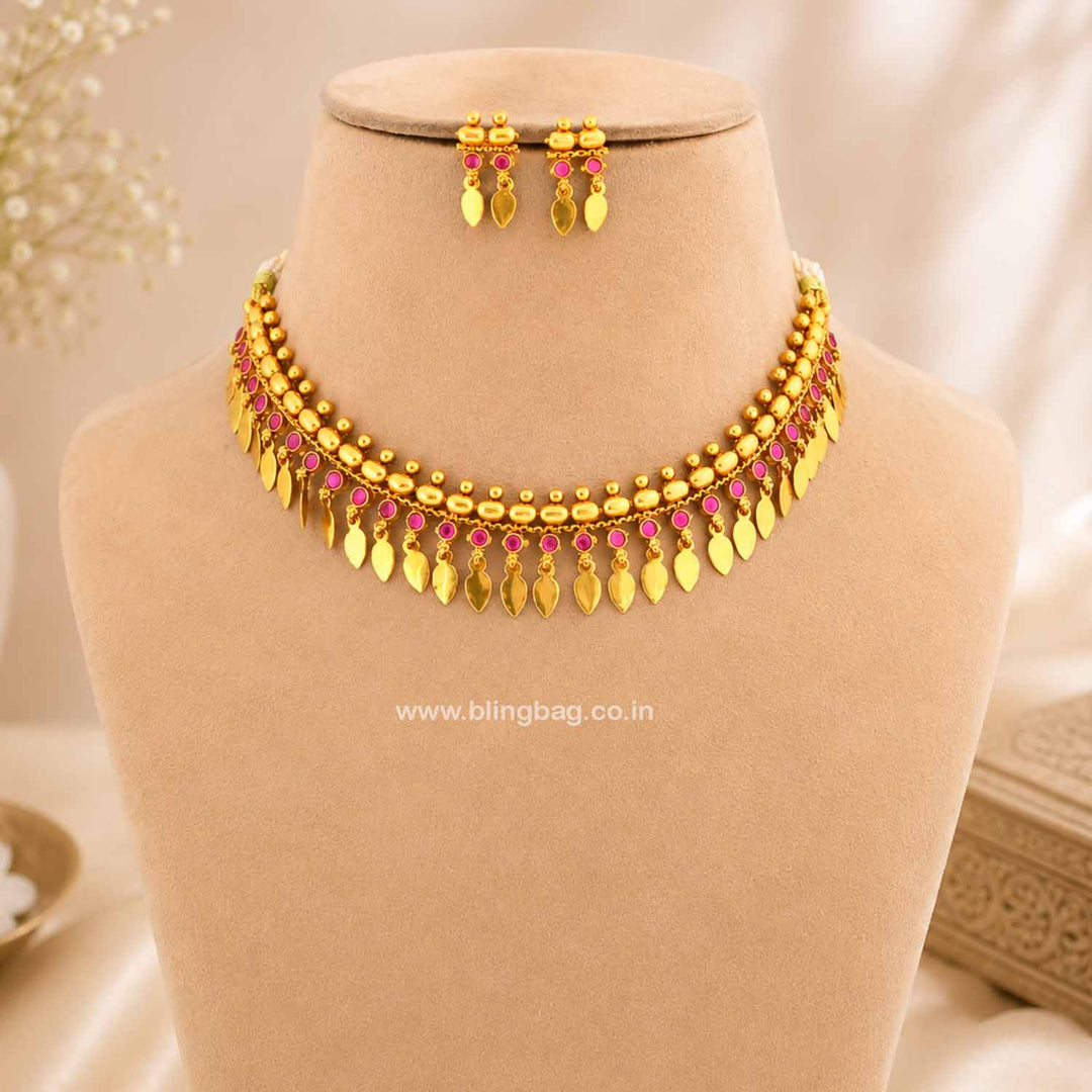 Golden Ahalya Antique Jewellery Set- New Arrival