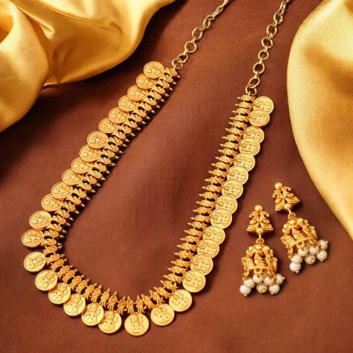 Golden Ahana Temple Jewellery Set - New Arrival