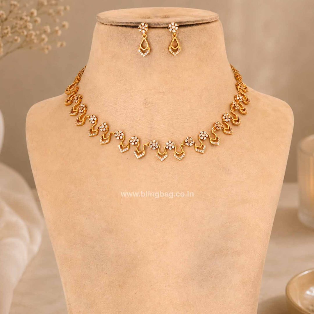 Golden Aketa Antique Jewellery Set - New Arrival