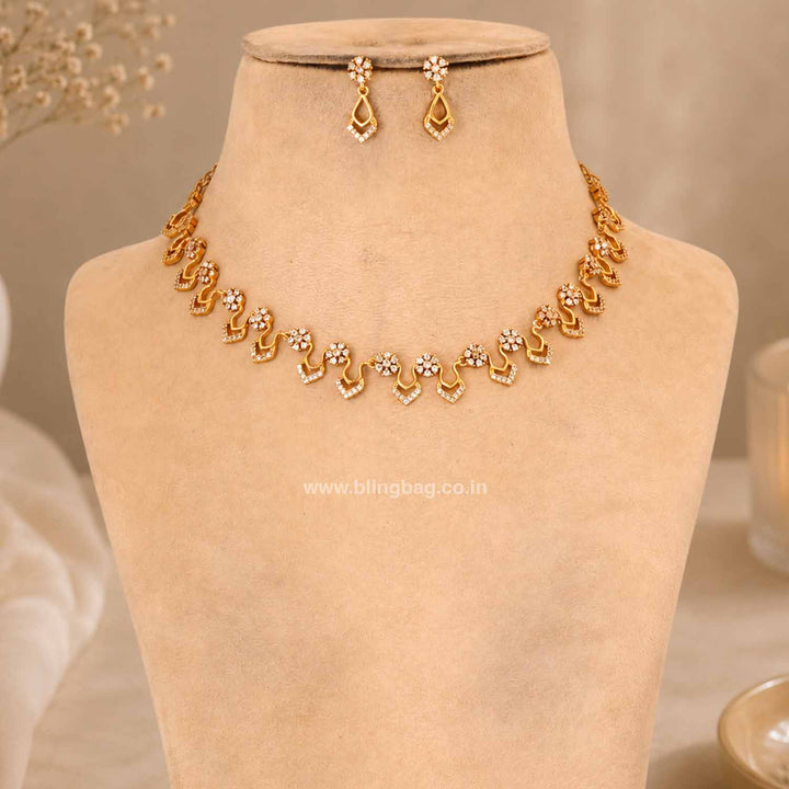 Golden Aketa Antique Jewellery Set - New Arrival