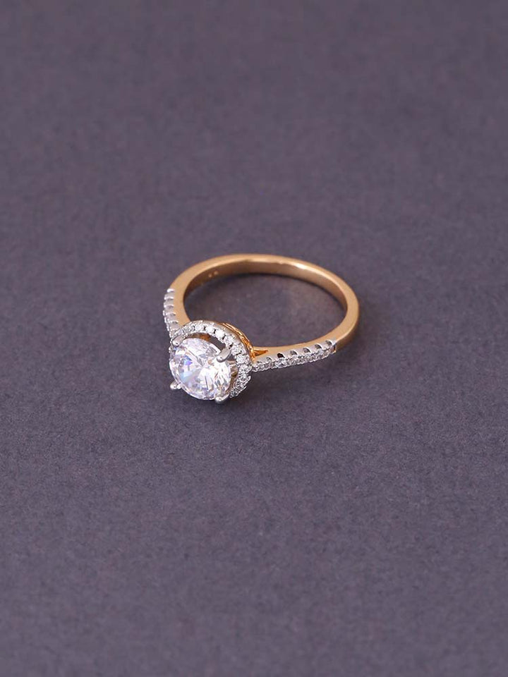 Golden Alai Zirconia Ring