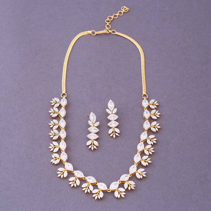 Golden Alena Zirconia Jewellery Set