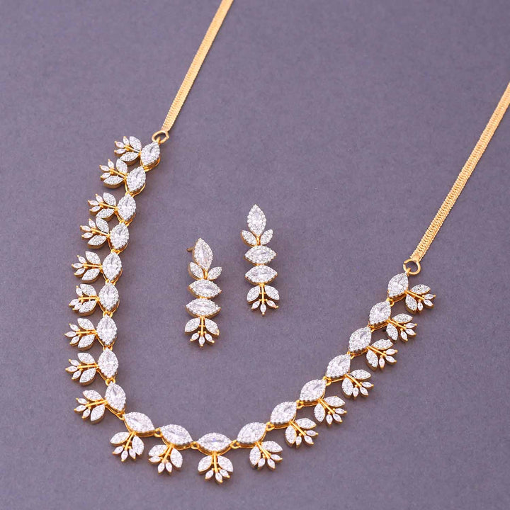 Golden Alena Zirconia Jewellery Set