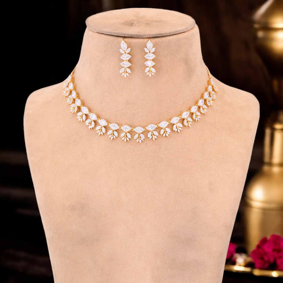 Golden Alena Zirconia Jewellery Set