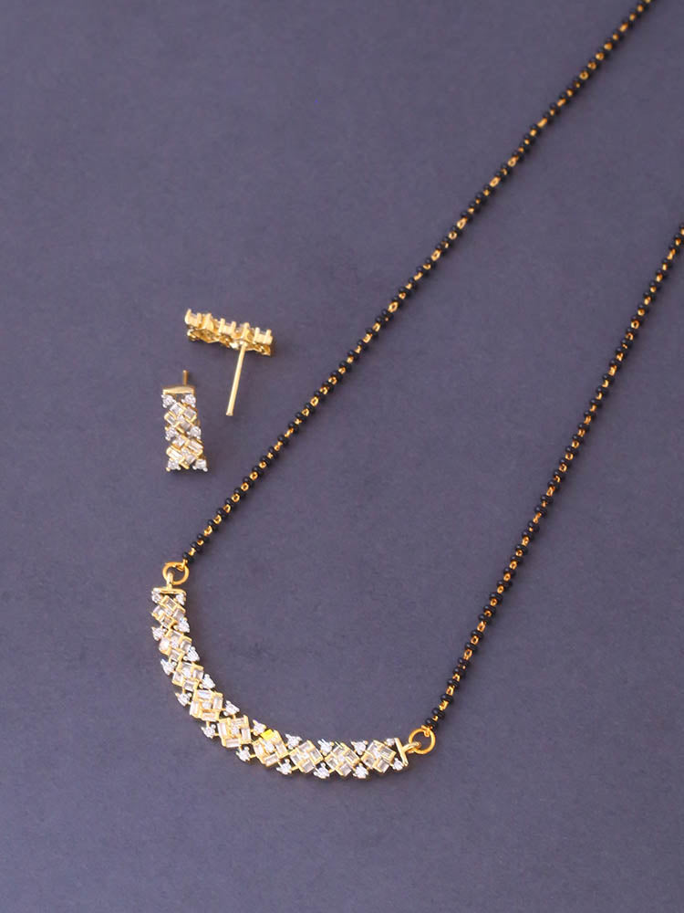 Golden Alessandra Mangalsutra Set