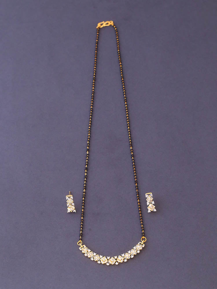 Golden Alessandra Mangalsutra Set