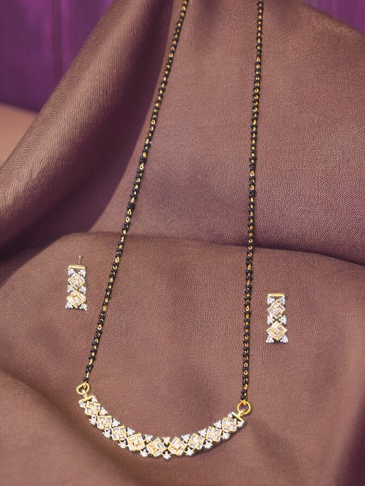 Golden Alessandra Mangalsutra Set