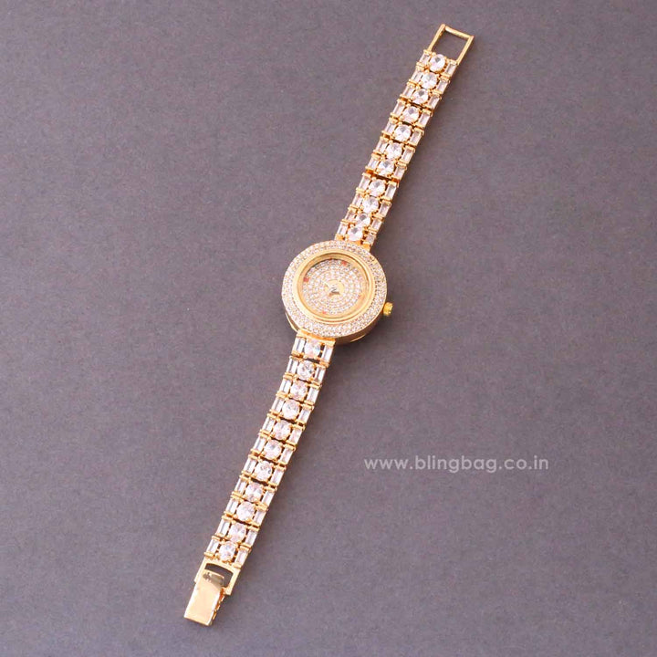 Golden Alessiabella Zirconia Watch