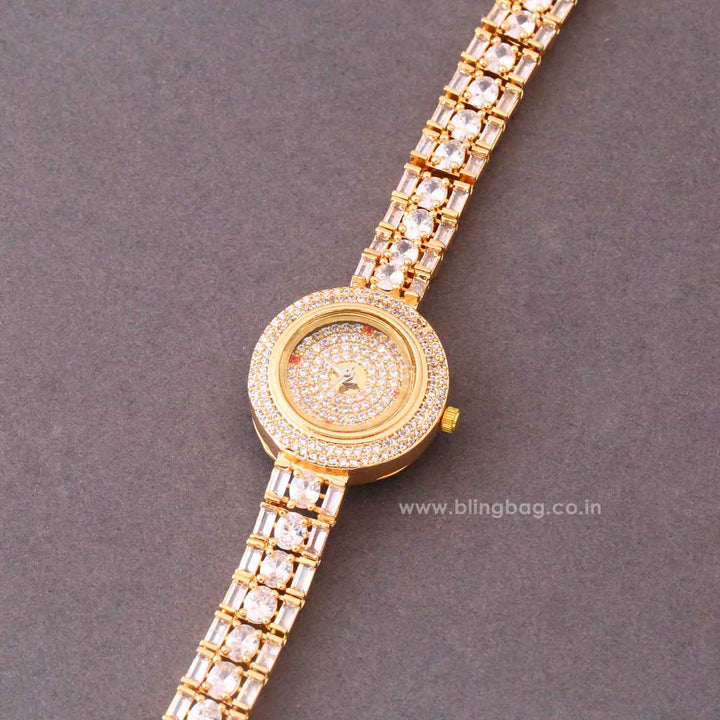 Golden Alessiabella Zirconia Watch