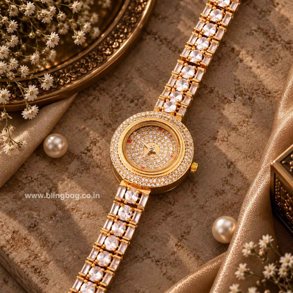 Golden Alessiabella Zirconia Watch