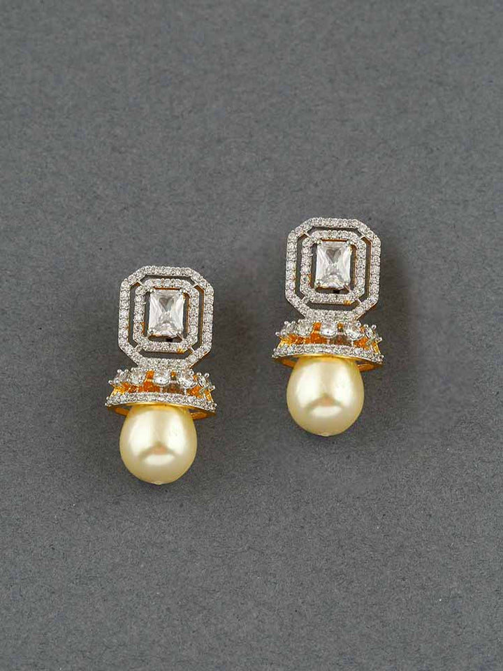 Golden Alexis Zirconia Studs