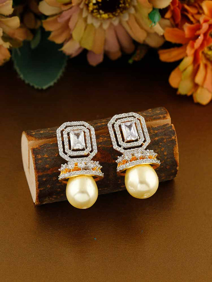 Golden Alexis Zirconia Studs