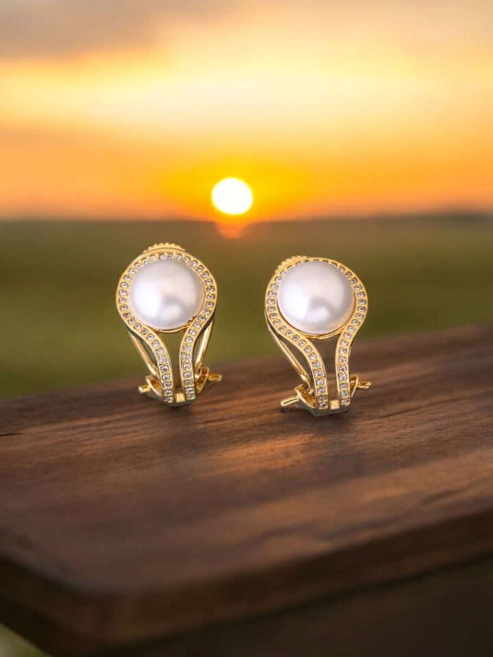 Golden Alicia Zirconia Hoops