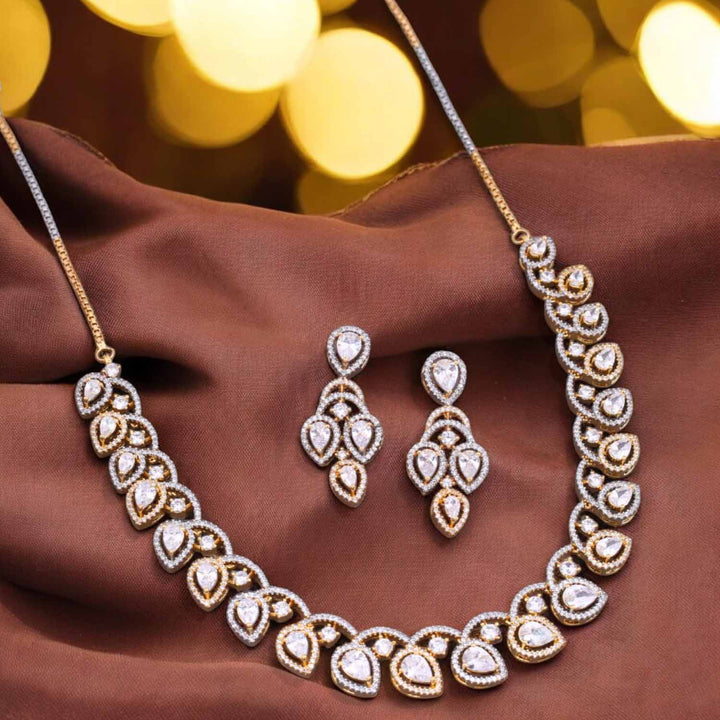 Golden Alisha  Zirconia Jewellery Set