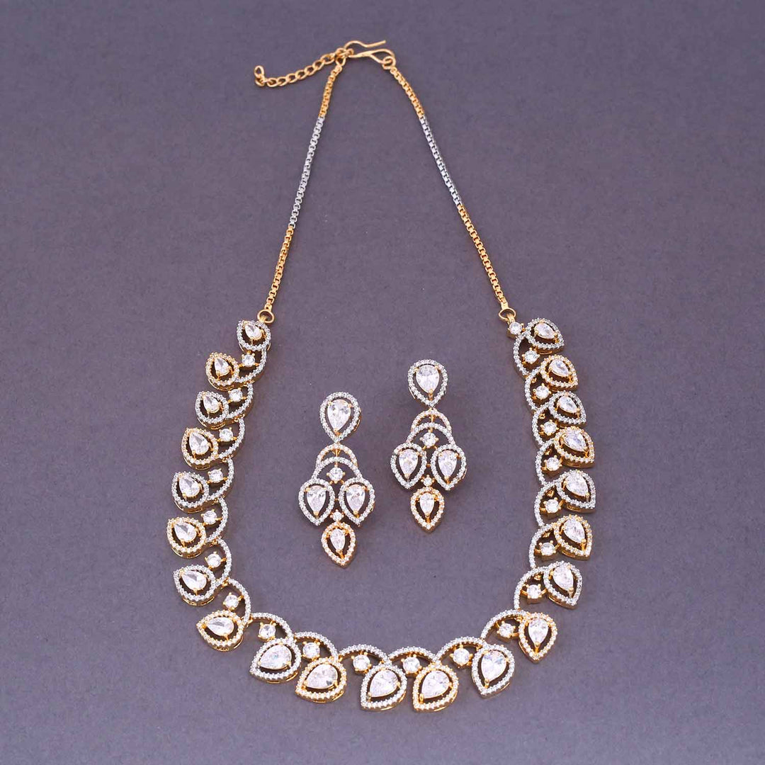 Golden Alisha  Zirconia Jewellery Set
