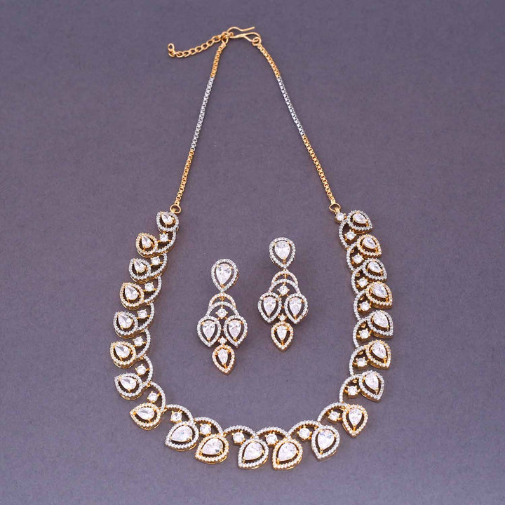 Golden Alisha  Zirconia Jewellery Set