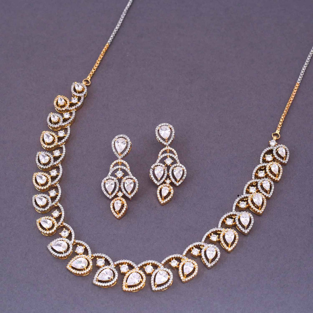 Golden Alisha  Zirconia Jewellery Set