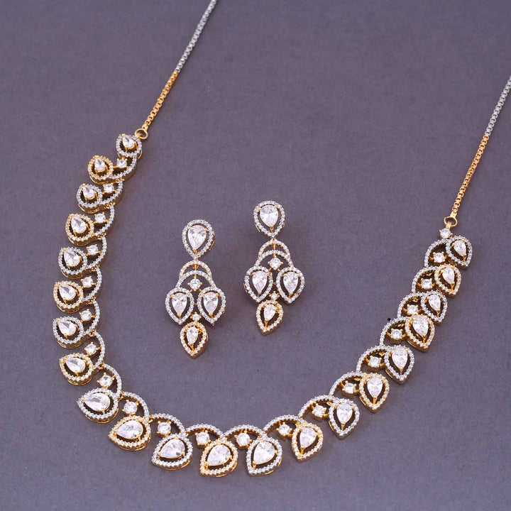 Golden Alisha  Zirconia Jewellery Set