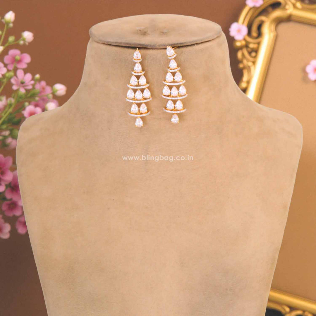 Golden Alla Hasli Zirconia Jewellery Set