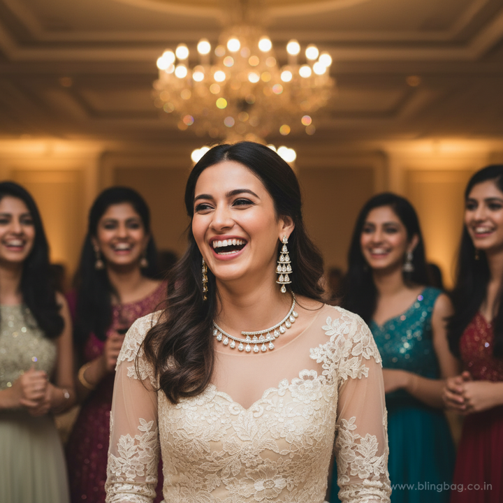 Golden Alla Hasli Zirconia Jewellery Set