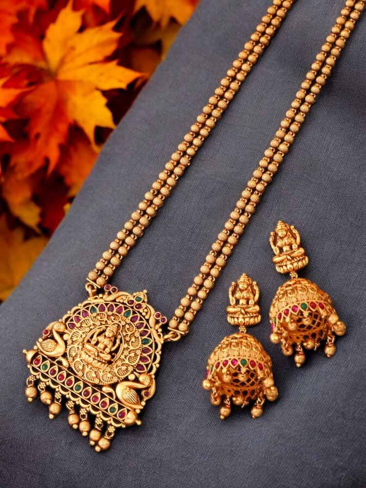 Golden Amba Temple Jewellery Set - New Arrival
