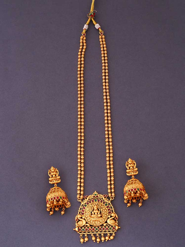 Golden Amba Temple Jewellery Set - New Arrival