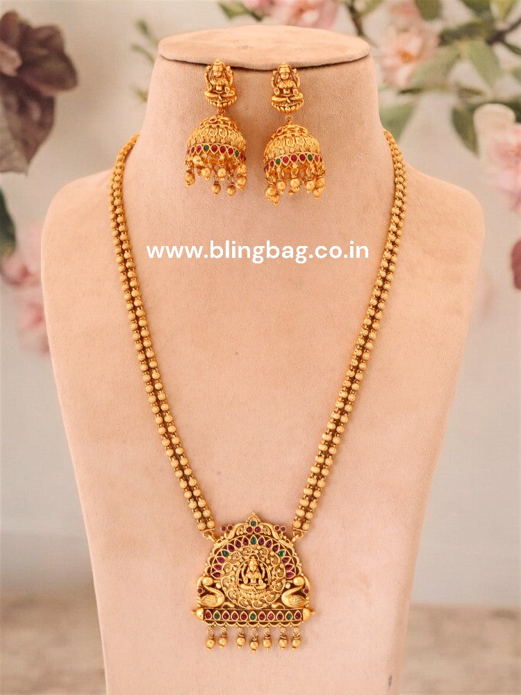 Golden Amba Temple Jewellery Set - New Arrival