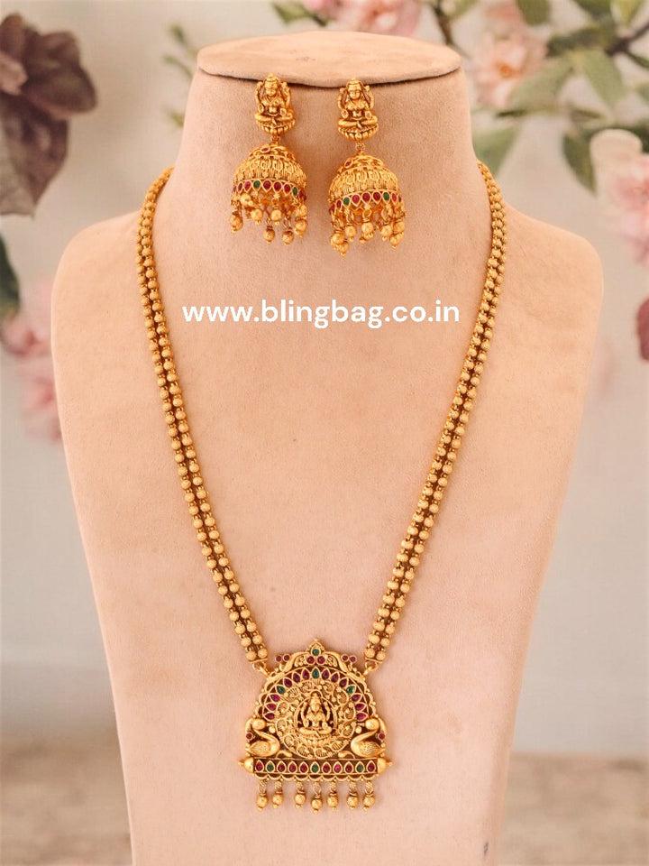 Golden Amba Temple Jewellery Set - New Arrival